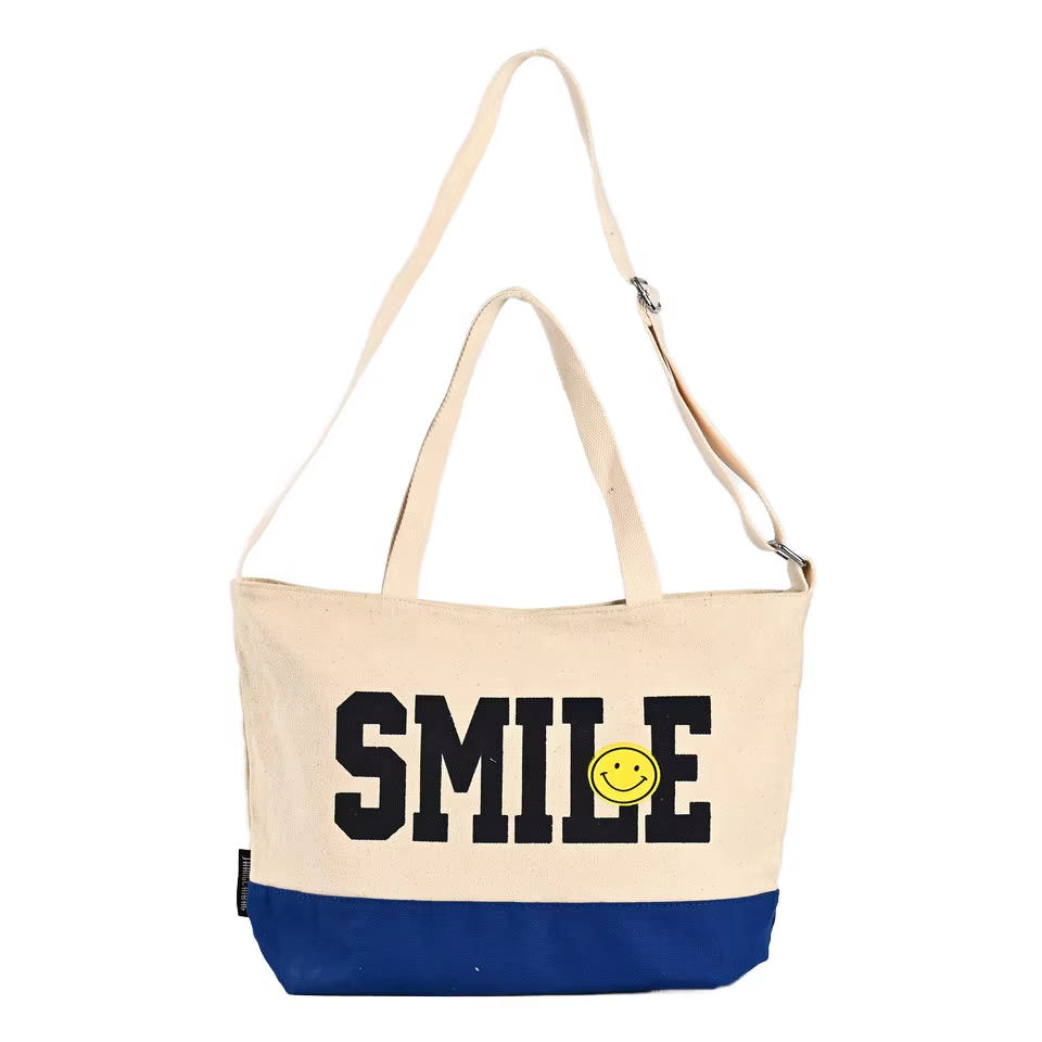 OEM & ODM Custom Printed Large Reusable Organic Cotton Tote Bag Recycle Plain Canvas Shopping Bag with Logo