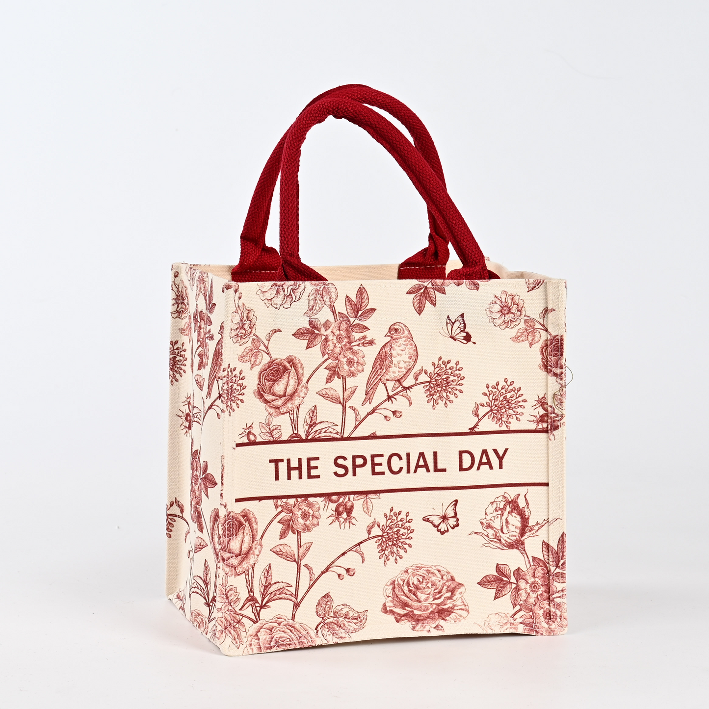 Tote Canvas Shopping Bag Handmade Cotton Knitting Bag with Pocket for Garments or Shoes Plain Cotton Design for Everyday Use