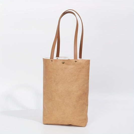 Khaki DuPont paper waterproof handbag