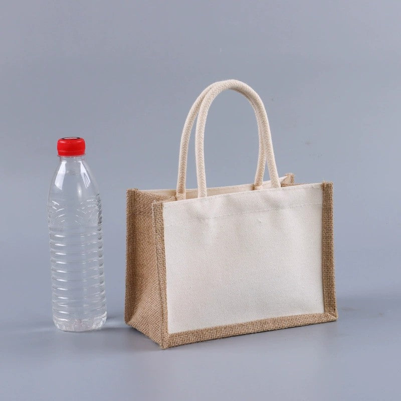 White linen plain bag customization acceptable