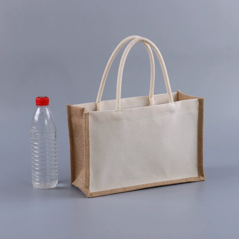 White linen plain bag customization acceptable