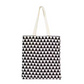 Customizable Black and white lattice Cotton Canvas Tote Bag  for Shopping