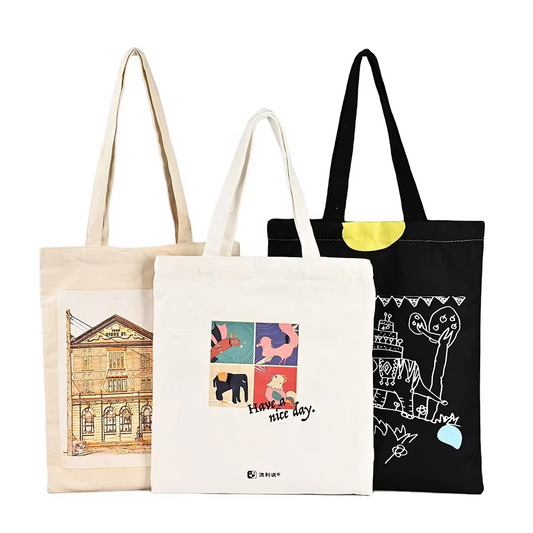 Tote Canvas Bag High Quality Heavy Duty Eco Friendly Reusable Shoulder Cotton Cloth Shopping Canvas Tote Grocery Bag