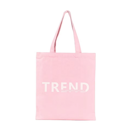 Eco-Friendly Cotton Tote Bag Long Custom Logo Printed Recycled Canvas Geometric Fashionable Natural Handbag for Carrying