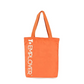 OEM Custom Printed Logo DIY Tote Canvas Shopping Bag for Women with Long Handle  Orange Plain Canvas Bag for Shoulder Use