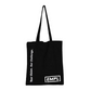 Wholesale Eco-Friendly Natural Cotton Canvas Tote Bag Customised Logo Long Recycled Black for Women's Travel Shopping Letter