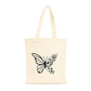 Large Butterfly Canvas Handbag with Custom Printed Logo for Wholesale Features of Long Handle