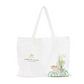 Eco-Friendly Cotton Canvas Tote Shoulder Bag with Long Handle Customized Logo and Recyclable Feature Letter Pattern Tote Bag
