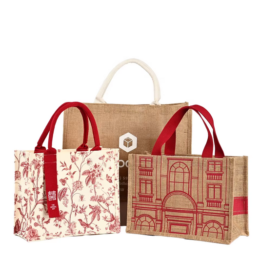 Wholesale Customized Eco-Friendly Large Canvas Tote Beach Bag Natural Burlap Jute with Logo Print for Shopping