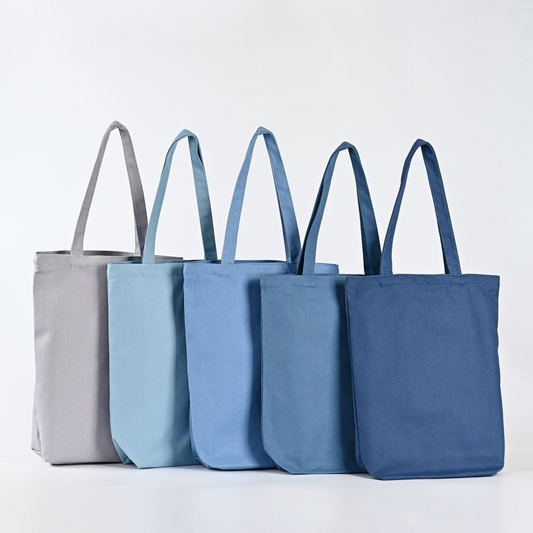 Eco-Friendly Customized Logo Cotton Tote Bag Recyclable Durable Canvas with Long Handle Zipper & Beach Shopping Bag-Wholesale