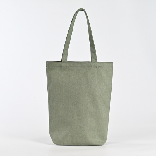 Custom Recycled Canvas Tote Shopping Bag with Leopard Pattern Long Handle Zipper and Pocket Printed Own Design