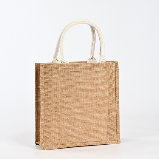 Wholesale Eco-Friendly Brown Burlap Jute Tote Bags with Long Handle Fast Delivery Blank Beach Shopping Gift Bags