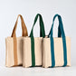 Wholesale High Quality Canvas Tote Bags Women Men's Reusable Cotton Grocery Shopping Bag Shoulder Folding Geometric Giving Gift