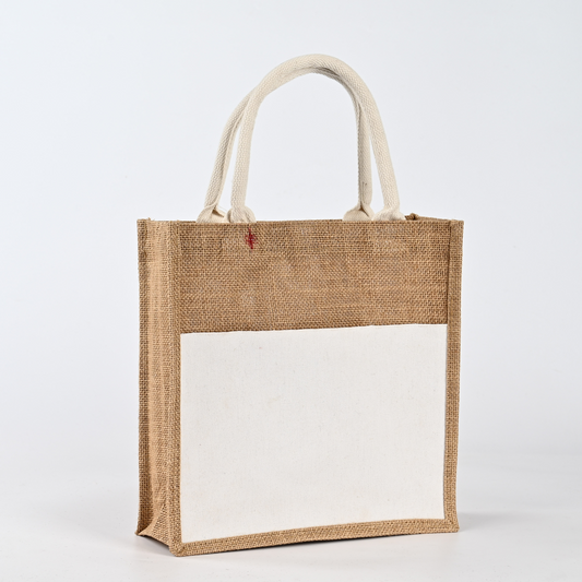 Wholesale Custom Printed Logo Eco Reusable Burlap Handbag Long Handle Dot Pattern Jute Tote Bag