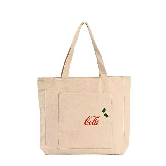 Factory Sale Large Capacity Tote Canvas Bag Eco-Friendly Recyclable Reusable Grocery Shopping Bags Long Handle Customizable Logo