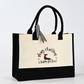Large Custom Cotton Canvas Tote Bag Personalized Orange with Leopard Pattern and Long Handle Reusable Shopping Tote Bag