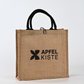 Factory Wholesale Custom Printed Reusable Leopard Pattern Burlap Tote Bags with Long Handle Jute Bag Dot Pattern