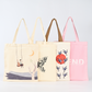 Cotton Canvas Tote Bag with Leopard Pattern Long Handle Custom Design Logo-for Carry Shopping Cotton Tote Bag