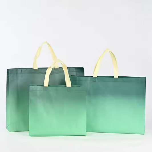 Wholesale Custom Logo Non Woven Reusable Tote Bags Eco-Friendly Eco-Print Shopping Bags Customizable Logo Non Woven Bags