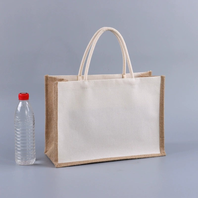 White linen plain bag customization acceptable