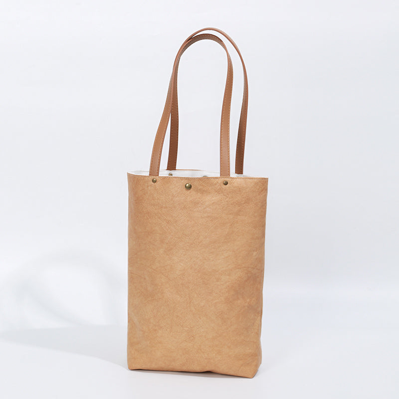 White Black and Brown Plain Tyvek paper Tote Bag Washable Paper bags