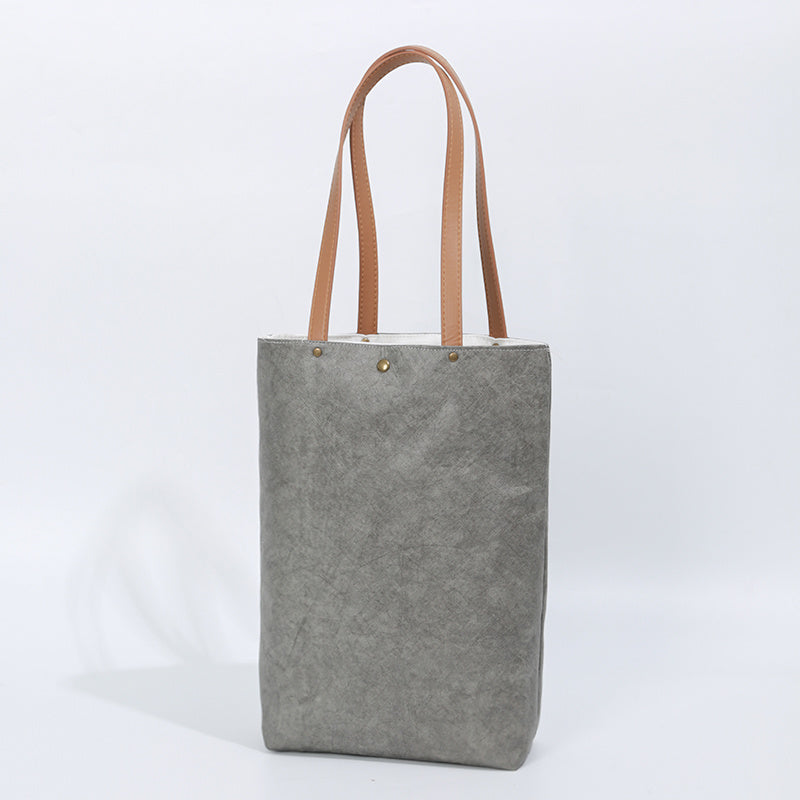 White Black and Brown Plain Tyvek paper Tote Bag Washable Paper bags