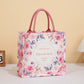 Pink follower printed handbag