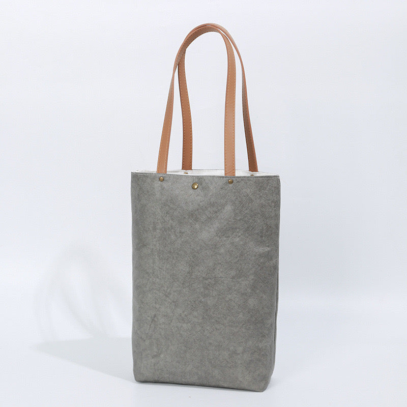 Grey dupont paper tote bag