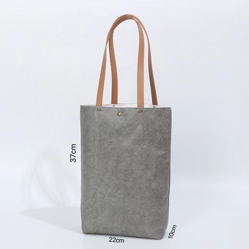 Grey dupont paper tote bag