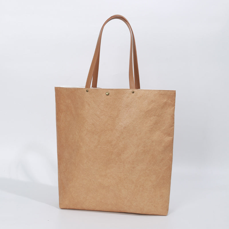 White Black and Brown Plain Tyvek paper Tote Bag Washable Paper bags