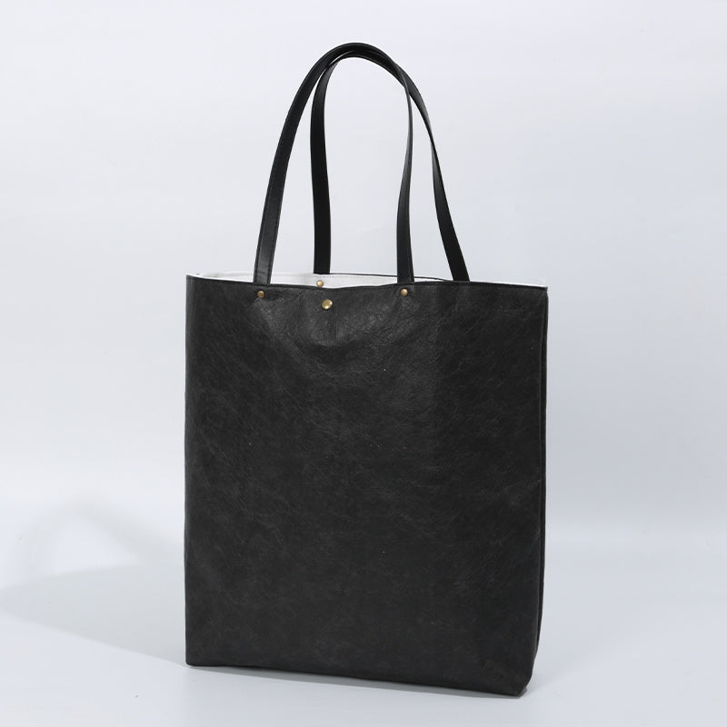 White Black and Brown Plain Tyvek paper Tote Bag Washable Paper bags