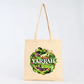 Custom printed striped cotton canvas tote bag, environmentally friendly and reusable beach tote bag