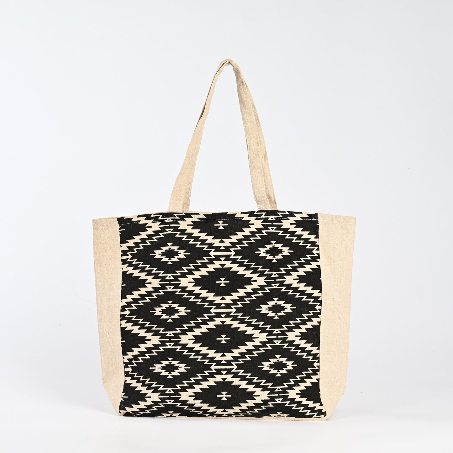 Large Organic Cotton Tote Canvas Bag Wholesale Reusable Grocery Shopping Bag with Zipper Customizable Logo Print for Daily Use