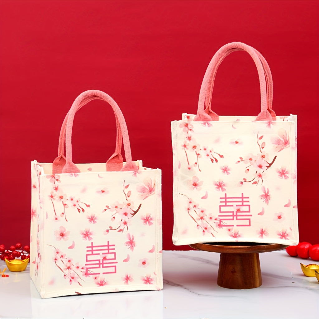 Peach blossom tote bag