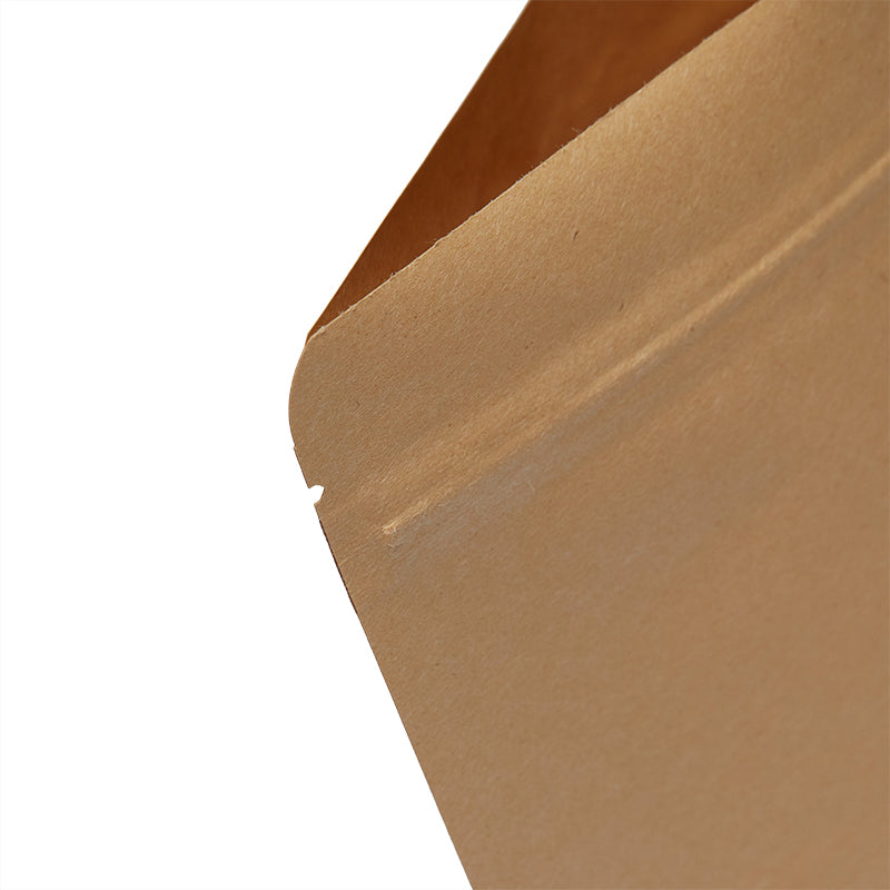 In Stock Factory Supply White Kraft Paper Stand Up Pouch Bags For Grocery