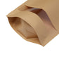 In Stock Factory Supply White Kraft Paper Stand Up Pouch Bags For Grocery