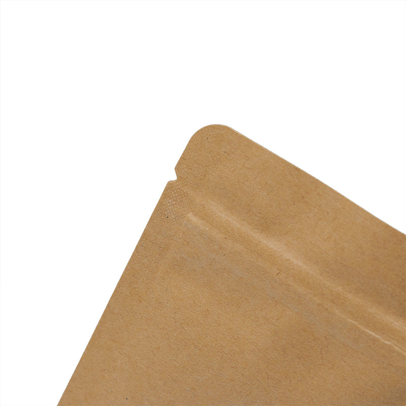 In Stock Factory Supply White Kraft Paper Stand Up Pouch Bags For Grocery