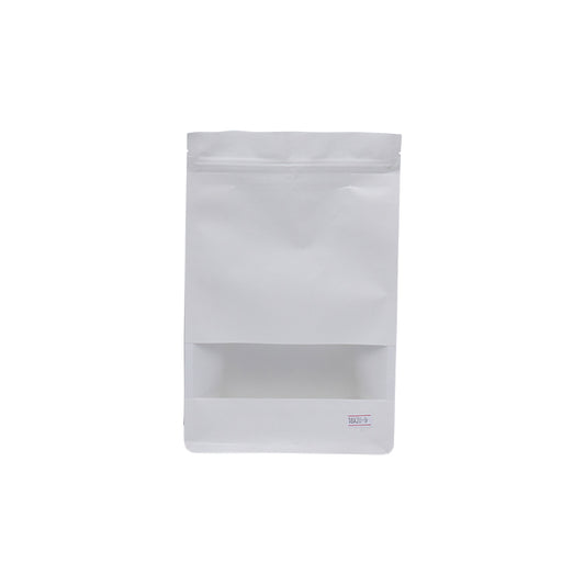 In Stock Factory Supply White Kraft Paper Stand Up Pouch Bags For Grocery