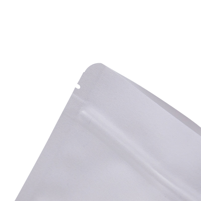 In Stock Factory Supply White Kraft Paper Stand Up Pouch Bags For Grocery