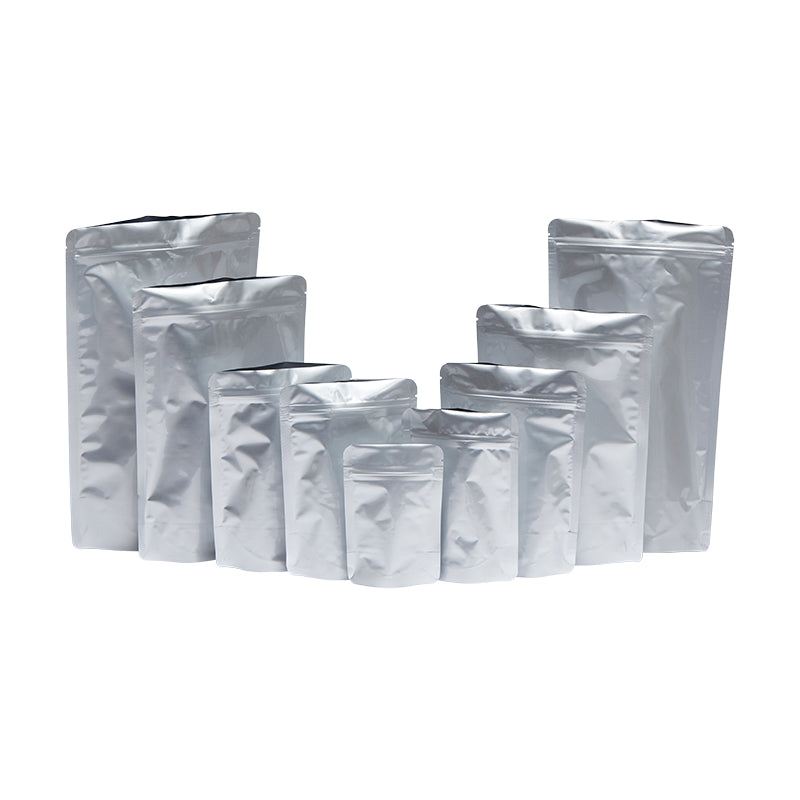 In Stock Factory Supply White Kraft Paper Stand Up Pouch Bags For Grocery