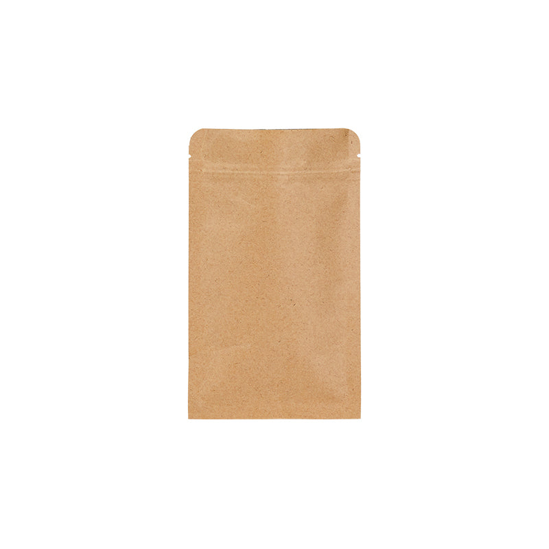 In Stock Factory Supply White Kraft Paper Stand Up Pouch Bags For Grocery