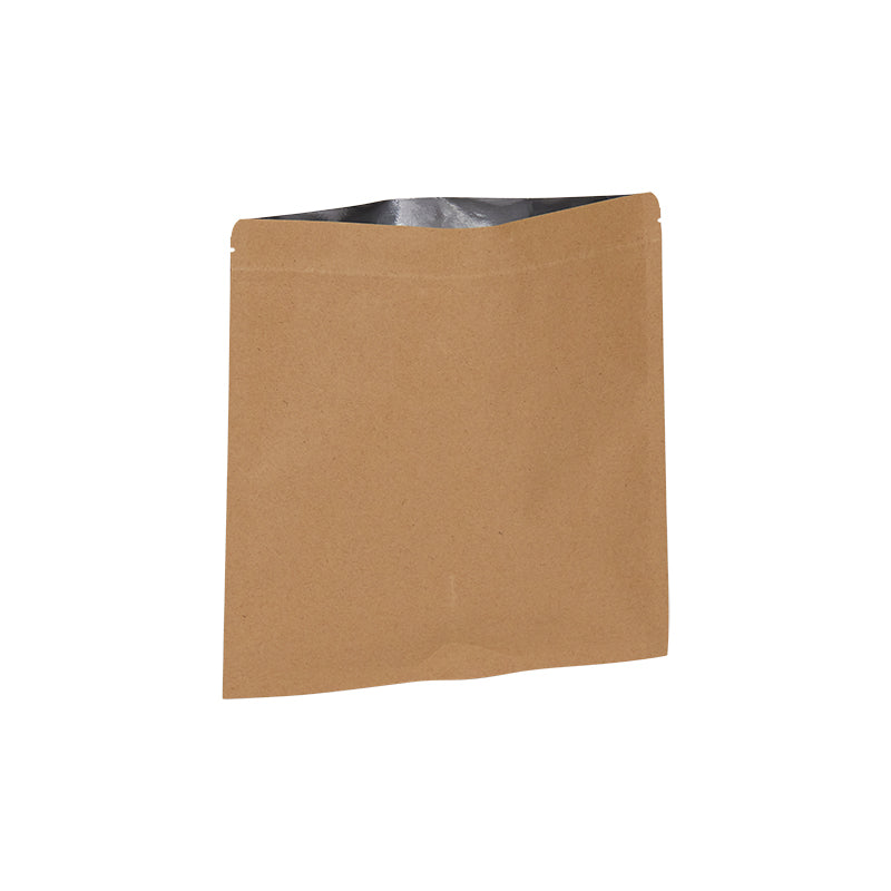 In Stock Factory Supply White Kraft Paper Stand Up Pouch Bags For Grocery