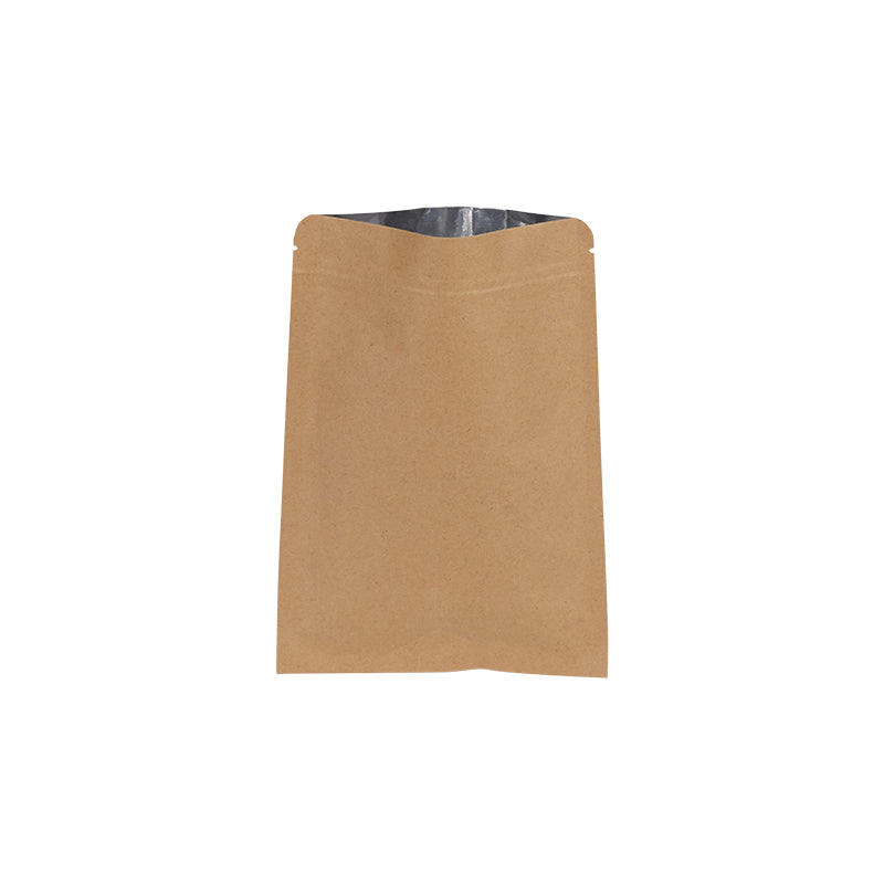 In Stock Factory Supply White Kraft Paper Stand Up Pouch Bags For Grocery